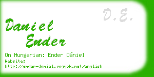 daniel ender business card